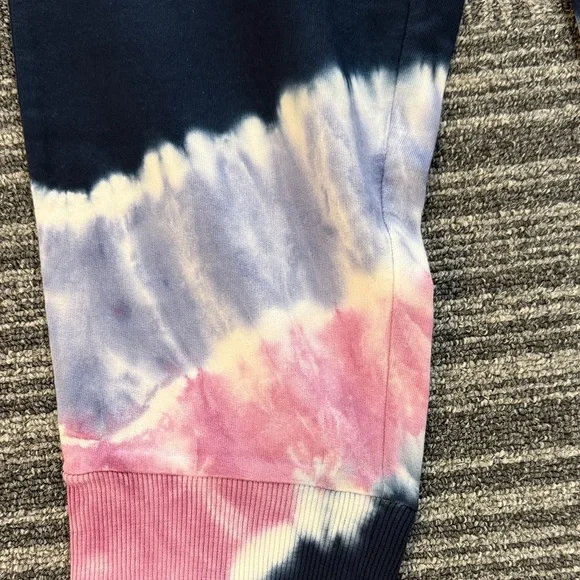 J Jill Navy Tie-Dye Jogger Bottoms - Pink & White Accent - Picture 4 of 6